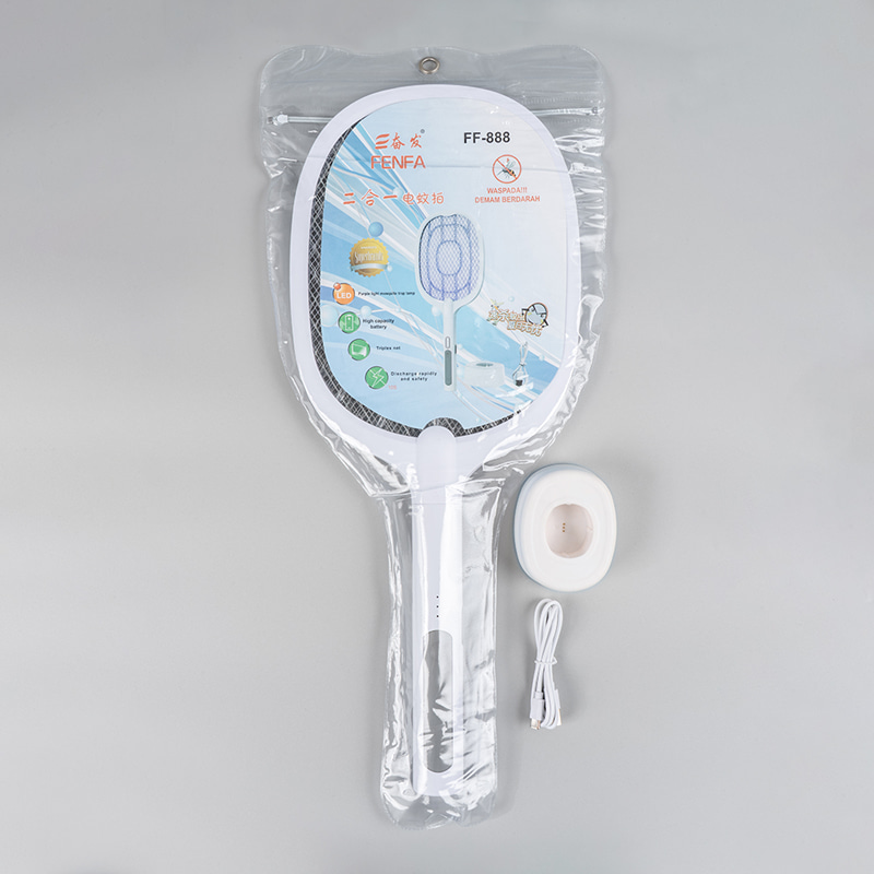 FF-888 1200 mAh ötszintes LED szúnyogcsapó USB újratölthető FF-888 1200 mAh ötszintes LED szúnyogcsapó USB újratölthető