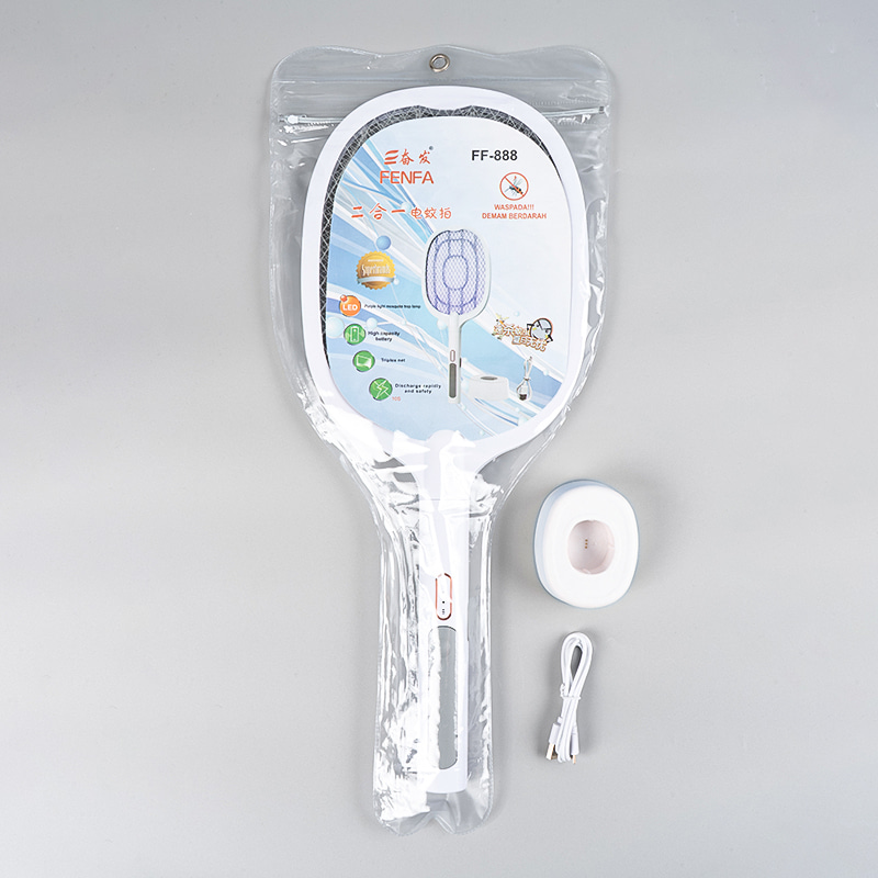 FF-888 1200 mAh ötszintes LED szúnyogcsapó USB újratölthető FF-888 1200 mAh ötszintes LED szúnyogcsapó USB újratölthető